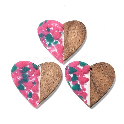 Resin and Walnut Pendants FIND-R051-09-1