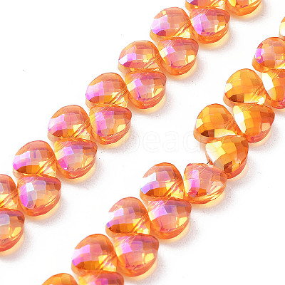 Electroplate Triangle Glass Beads Strands EGLA-A036-11A-FR03-1