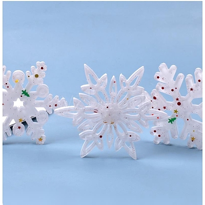 Christmas DIY Snowflake Silicone Pendant Molds X-DIY-P006-31-1