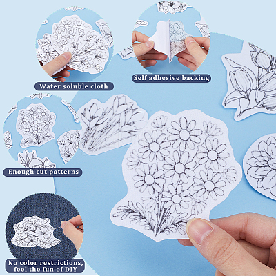 PVA Water-soluble Embroidery Aid Drawing Sketch DIY-WH0514-020-1