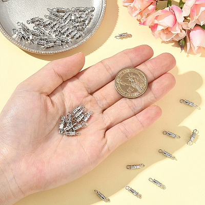 50Pcs Brass Screw Clasps KK-BBC0018-50P-1