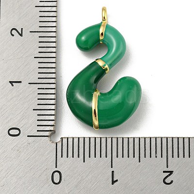 Brass Enamel Pendants X-KK-E093-03G-S-1