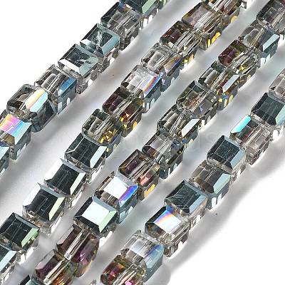 Electroplate Glass Beads Strands EGLA-H108-01A-HP01-1