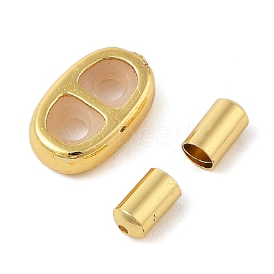Rack Plating Brass Ribbon Ends KK-H488-01G-1