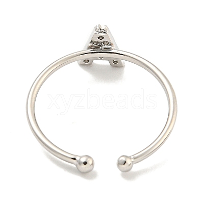 Rack Plating Brass Open Cuff Rings for Women RJEW-F162-02P-A-1
