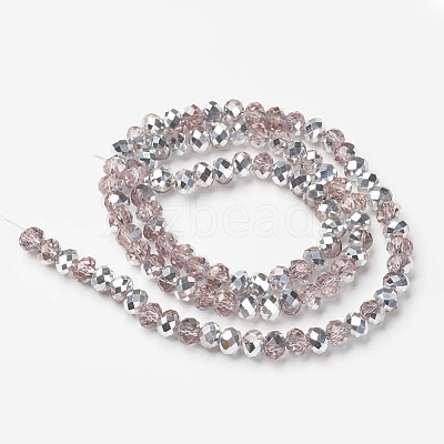 Electroplate Transparent Glass Beads Strands EGLA-A034-T3mm-M08-1