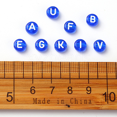 Transparent Blue Acrylic Beads TACR-YW0001-08B-1