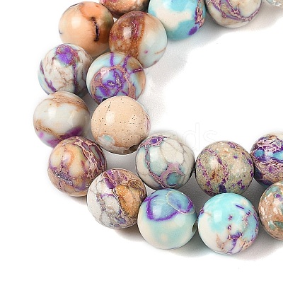 Dyed Natural Regalite/Imperial Jasper/Sea Sediment Jasper Beads Strands G-B124-C01-20-1