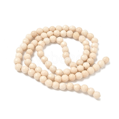 Natural Fossil Beads Strands X-G-K209-05D-4mm-1