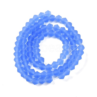 Imitate Austrian Crystal Frosted Glass Beads Strands EGLA-A039-T6mm-MD07-1