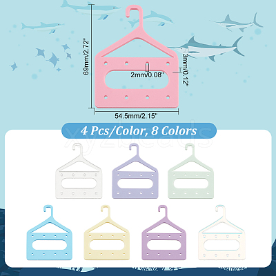 32Pcs 8 Colors 8-Hole Mini Acrylic Earring Hanger EDIS-PH0001-83-1