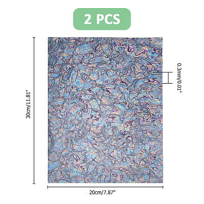 PVC Imitation Abalone Shell Paper DIY-WH0568-53A-1