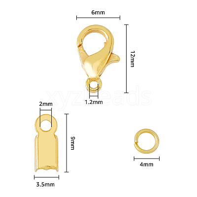 120Pcs 2 Color Zinc Alloy Lobster Claw Clasps DIY-HY0001-37-1