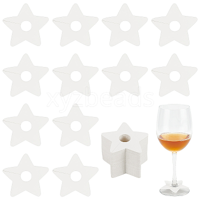 Paper Wine Glass Charms AJEW-WH0080-13B-1