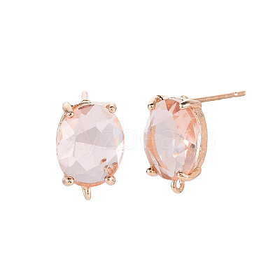 Brass Stud Earring Findings KK-S364-163H-1