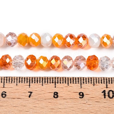 Electroplate Glass Beads Strands GLAA-T023-D16-01-1