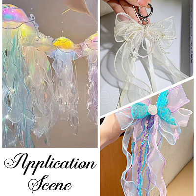 3 Rolls 3 Colors Polyester Organza Ribbon PAAG-CY0001-03B-1