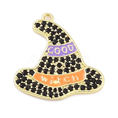 Rack Plating Brass Cubic Zirconia Pendants KK-D031-07G-01-1