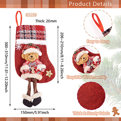 Christmas Theme Non-woven Fabrics Bags ABAG-TAC0001-16B-1