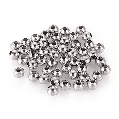 Non-Tarnish 304 Stainless Steel Round Seamed Beads A-STAS-R032-2mm-1