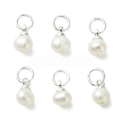 Natural Cultured Freshwater Pearl Pendants PALLOY-JF05298-01-1