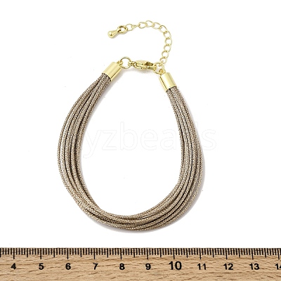Polyester Metallic Braided Multi-strand Cord Bracelet for Bracelet Making BJEW-H642-02G-1