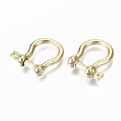 Brass D-Ring Anchor Shackle Clasps X-KK-S356-115G-NF-1