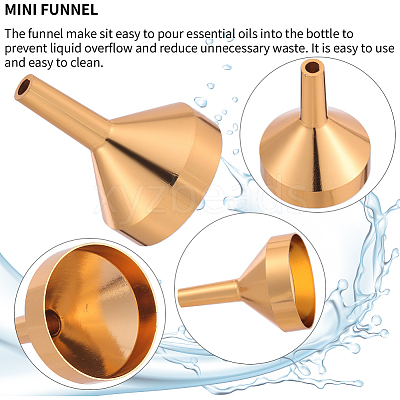 12Pcs Aluminum Funnel Hopper AJEW-GF0010-31G-1
