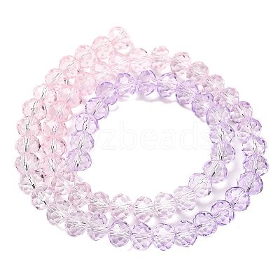Transparent Painted Glass Beads Strands DGLA-A034-T8mm-A05-1