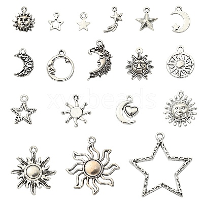 100G Tibetan Style Alloy Pendants TIBE-YW0001-07-1