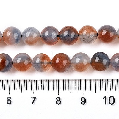 Dyed Natural White Jade Beads Strands G-T138-8mm-210-25-1