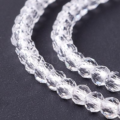 Transparent Glass Beads Strands GLAA-C019-01A-11-1