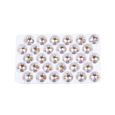Electroplated Glass Charms EGLA-N006-060-1