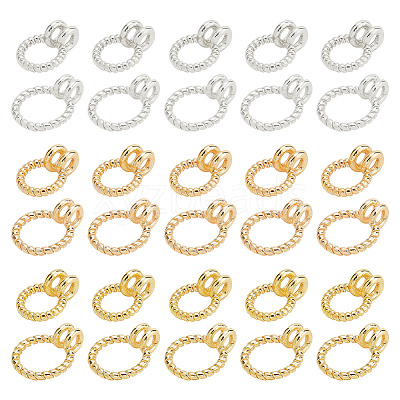 60Pcs 6 Style Brass Dount Bails KK-AR0003-34-1