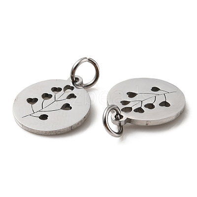 Non-Tarnish 304 Stainless Steel Charms STAS-D050-07P-11-1