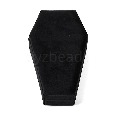 Coffin Shaped Velvet Jewelry Storage Boxes DARK-PW0001-116C-1