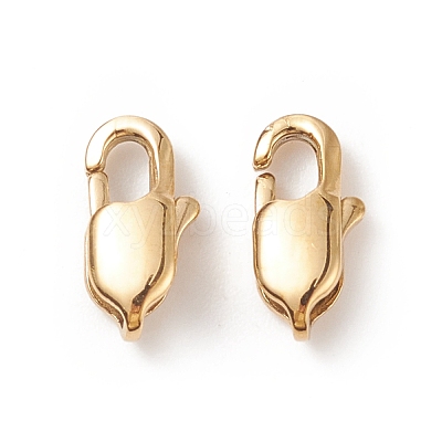 Ion Plating(IP) 304 Stainless Steel Lobster Claw Clasps LS-STAS-F094-05A-G-1