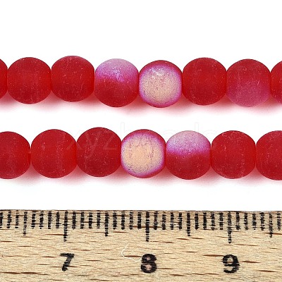 Frosted Transparent Glass Beads Strands LS-GLAA-T032-T6mm-MBB09-1