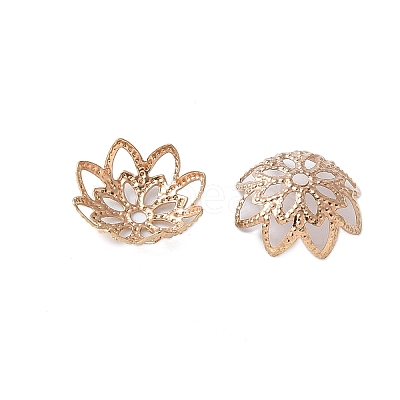 Brass Fancy Bead Caps KK-EC1166-LG-1