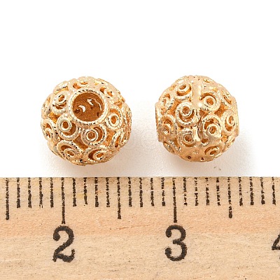 Rack Plating Brass Beads KK-A196-02KCG-1