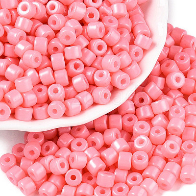 Opaque Baking Paint Glass Seed Beads SEED-T008-02H-1