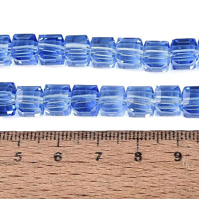 Transparent Glass Beads Strands GLAA-R041-8x8mm-A12-1