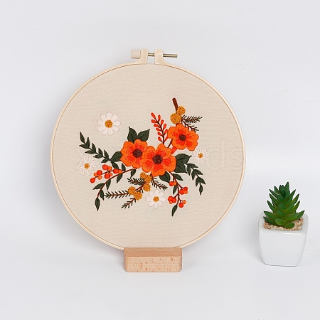 DIY Flower Embroidery Kits PW-WGF8185-03-1