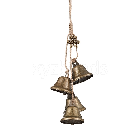 Iron Bell Pendant Decoration HJEW-JM02244-1