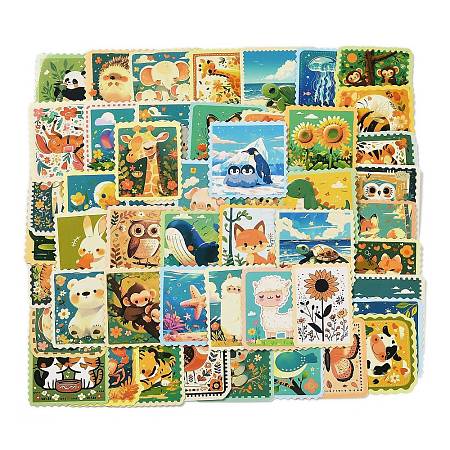 50 Pieces  Card Action Stamps Waterproof Decorative Paper Stickers STIC-R001-21-1