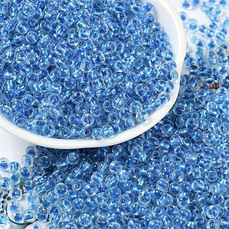 Transparent Inside Colours Glass Seed Beads SEED-A032-04D-1