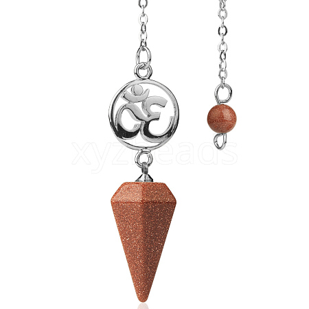 Synthetic Goldstone Dowsing Pendulum Big Pendants PW-WG0D6A7-10-1