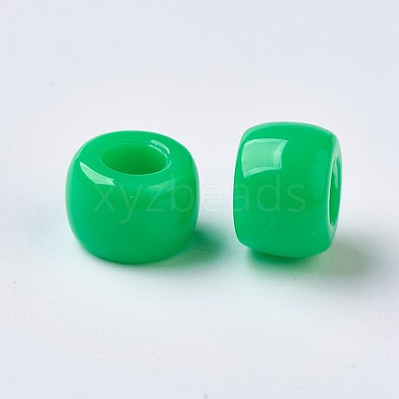 European Resin Large Hole Beads RESI-WH0002-06G-1