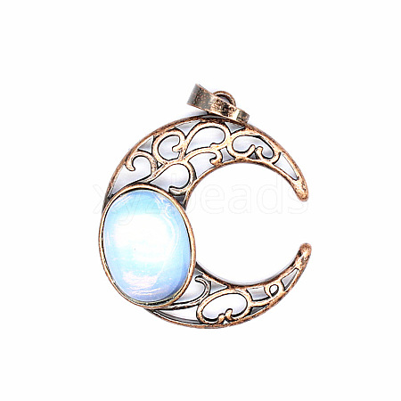 Retro Hollow Synthetic Opalite Pendants PW-WGE1A4B-17-1