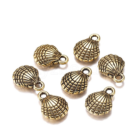 Zinc Alloy Small Shell Pendants PW-WG50552-01-1